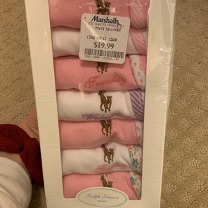 NWT Ralph Lauren Days of the week Bibs!